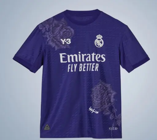 Jude Bellingham - Real Madrid X Yamamoto Purple Jersey Season 24/25 (With Shorts)